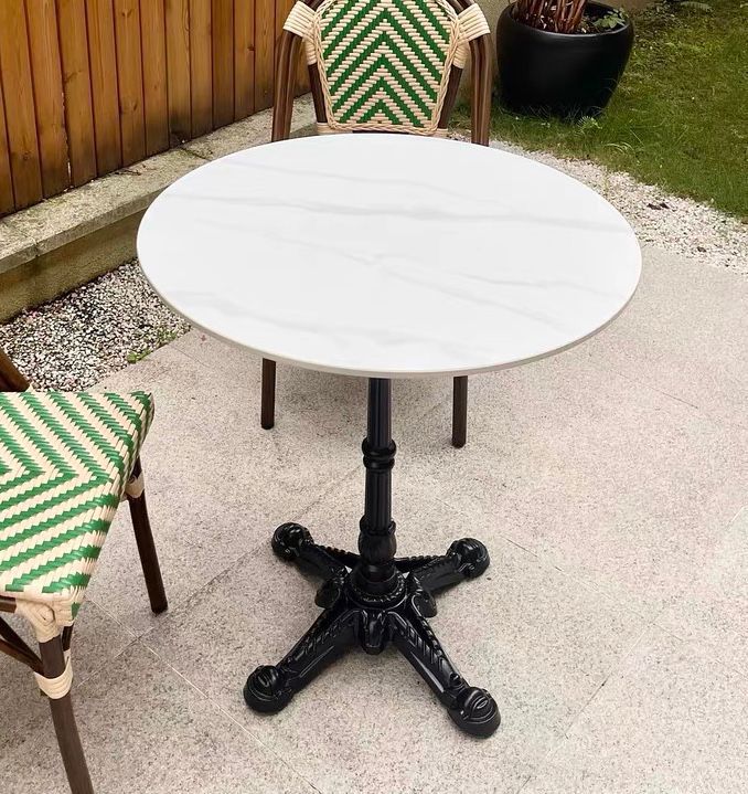 Marble dining table, rattan table and chair 693